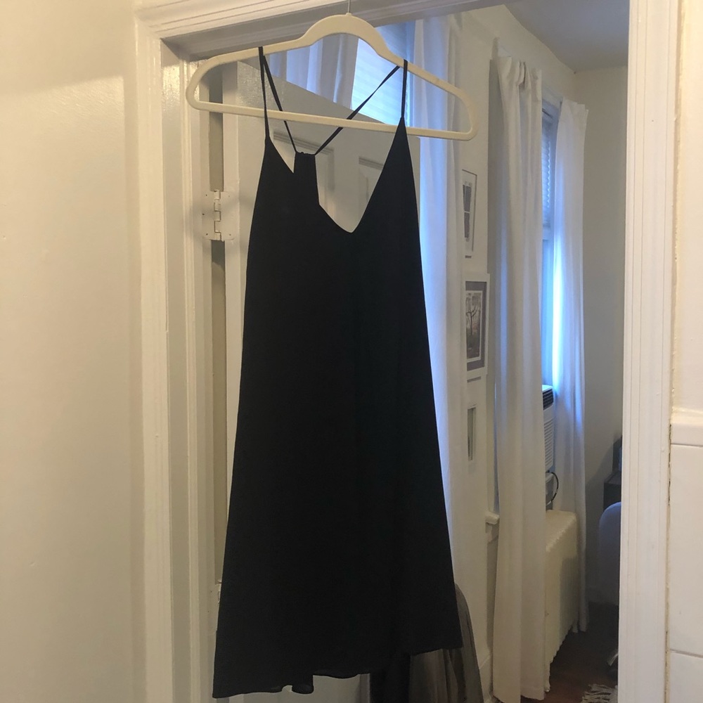 Black spaghetti strap dress